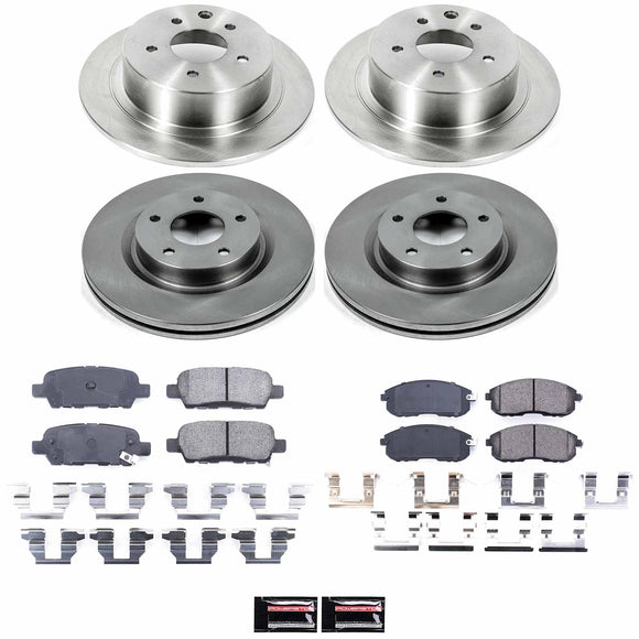 PowerStop OE Stock Replacement Low-Dust Ceramic Brake Pad and Rotor Kit