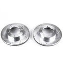 PowerStop Evolution Drilled Slotted Rotors Pair Front For Lexus LX470