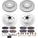 PowerStop Genuine Geomet Coated Rotor and Low-Dust Ceramic Brake Pad Kit