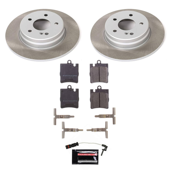 PowerStop Semi-Coated Rotor and Low-Dust Ceramic Brake Pad Kit