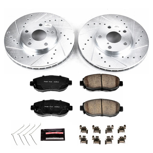 PowerStop Z23 Daily Driver Carbon-Fiber Ceramic Brake Pad and Drilled & Slotted