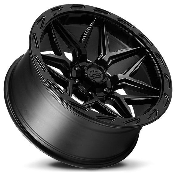 20x10 Lock Off-Road Matrix Matte Black 8x165.1 8x170 8x6.5 ET-18 Wheel Rim