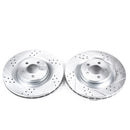 PowerStop Evolution Drilled Slotted Rotors Pair Front For Chrysler 300