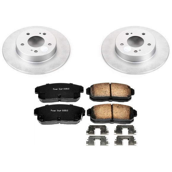 PowerStop Genuine Geomet Coated Rotor and Low-Dust Ceramic Brake Pad Kit