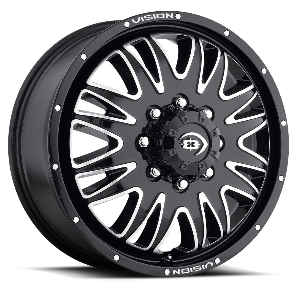 20x8.25 Vision 401 Rival Satin Black 8x165.1 8x6.5 ET109.8 Wheel Rim