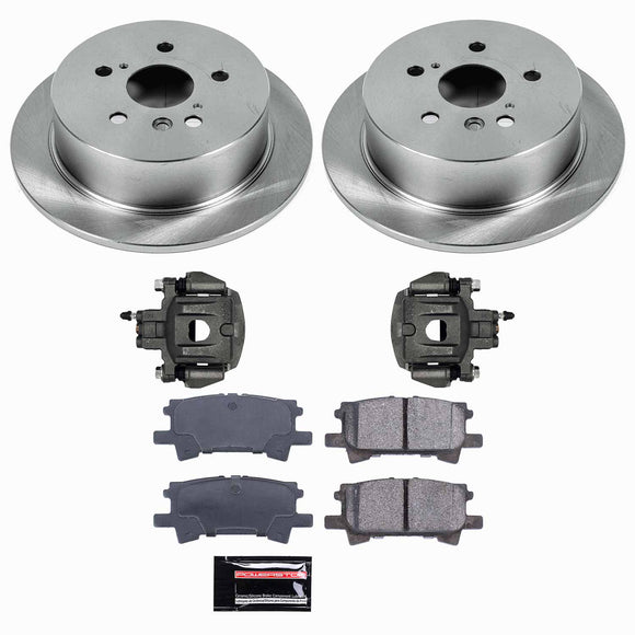 PowerStop OE Stock Replacement Low-Dust Ceramic Brake Pad, Rotor and Caliper Kit