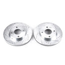 PowerStop Evolution Drilled Slotted Rotors Pair Front For Ford Focus