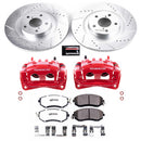 PowerStop Z26 Street Performance Ceramic Brake Pad, Drilled Slotted Rotor, and C