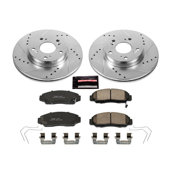 PowerStop Z23 Daily Driver Carbon-Fiber Ceramic Brake Pad and Drilled & Slotted