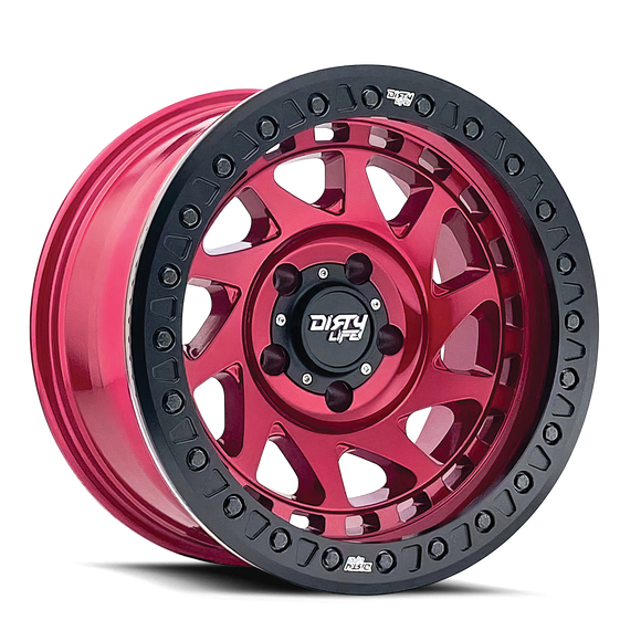 17x9 Dirty Life 9313 Enigma Race Candy Red 8x165.1 8x6.5 ET-12 Wheel