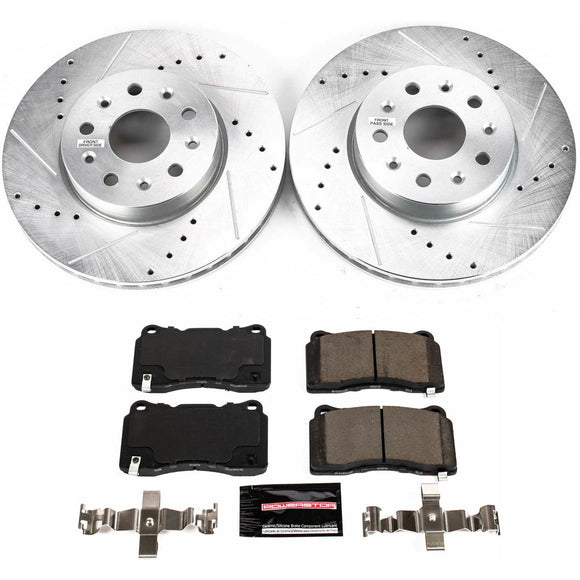 PowerStop Z23 Daily Driver Carbon-Fiber Ceramic Brake Pad and Drilled & Slotted