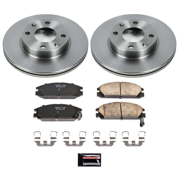 PowerStop OE Stock Replacement Low-Dust Ceramic Brake Pad and Rotor Kit