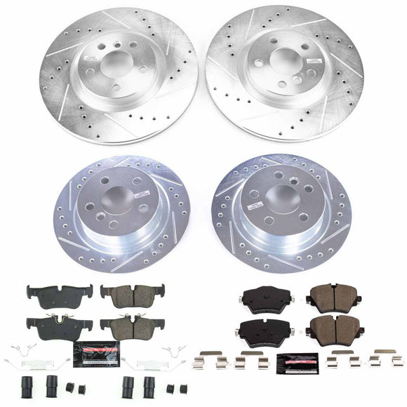 PowerStop Z23 Daily Driver Carbon-Fiber Ceramic Brake Pad and Drilled & Slotted