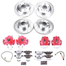 PowerStop Z26 Street Performance Ceramic Brake Pad, Drilled Slotted Rotor, and C