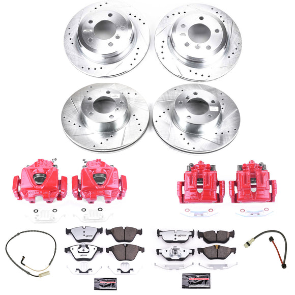 PowerStop Z26 Street Performance Ceramic Brake Pad, Drilled Slotted Rotor, and C