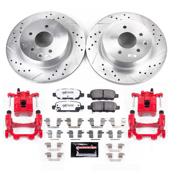 PowerStop Z26 Street Performance Ceramic Brake Pad, Drilled Slotted Rotor, and C