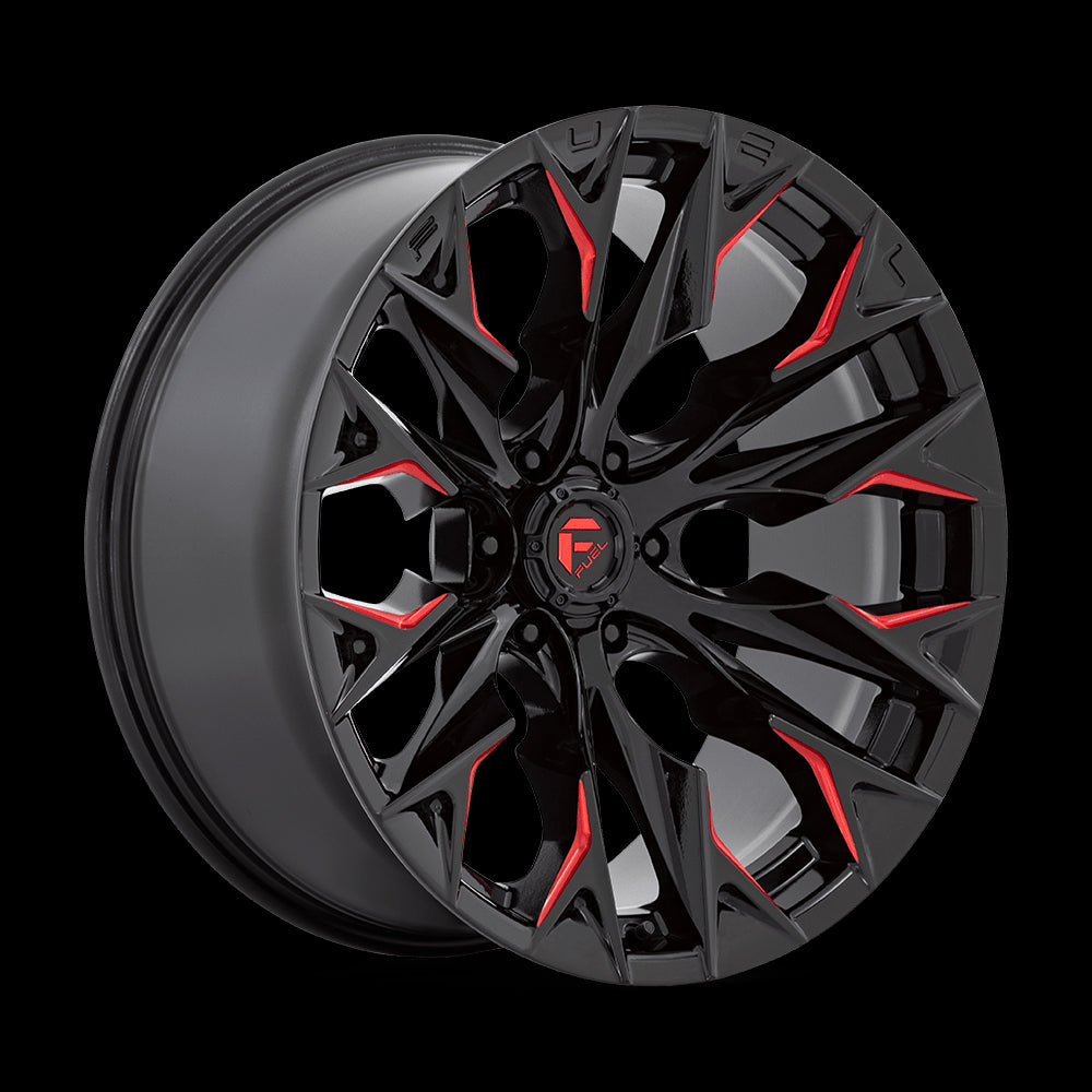 22X10 Fuel D823 FLAME G-BLK MILL C-RED 6X139.7 ET-18 wheel/rim