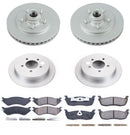 PowerStop Genuine Geomet Coated Rotor and Low-Dust Ceramic Brake Pad Kit