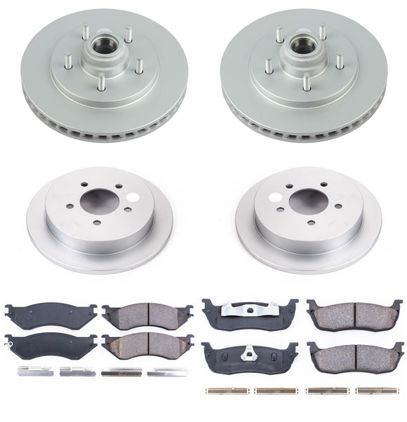 PowerStop Genuine Geomet Coated Rotor and Low-Dust Ceramic Brake Pad Kit