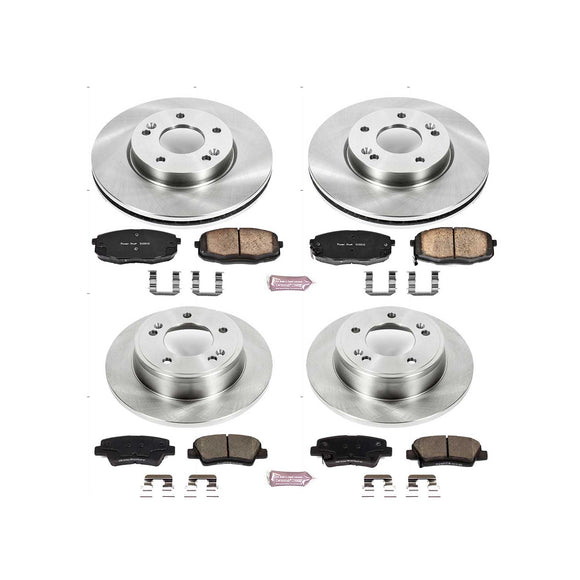 PowerStop OE Stock Replacement Low-Dust Ceramic Brake Pad and Rotor Kit