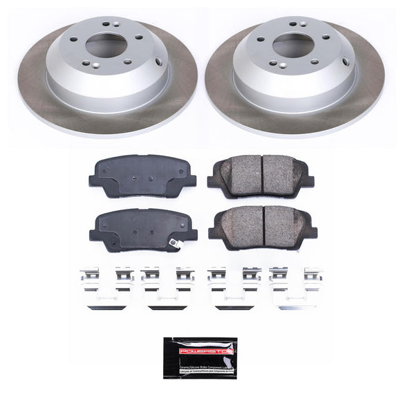 PowerStop Semi-Coated Rotor and Low-Dust Ceramic Brake Pad Kit