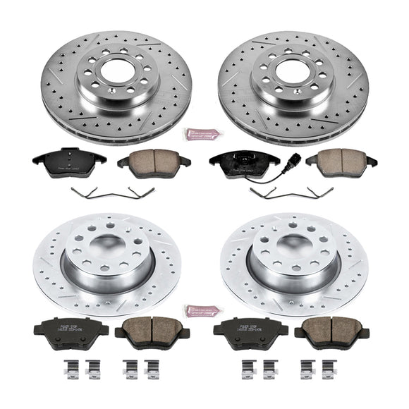 PowerStop Z23 Daily Driver Carbon-Fiber Ceramic Brake Pad and Drilled & Slotted