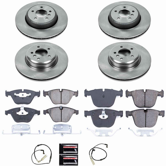 PowerStop OE Stock Replacement Low-Dust Ceramic Brake Pad and Rotor Kit