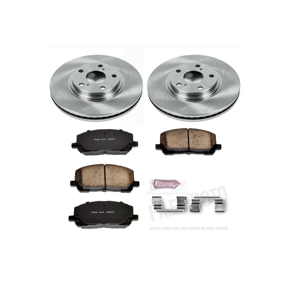 PowerStop OE Stock Replacement Low-Dust Ceramic Brake Pad and Rotor Kit