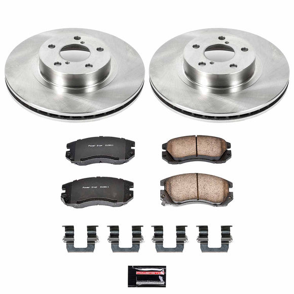 PowerStop OE Stock Replacement Low-Dust Ceramic Brake Pad and Rotor Kit