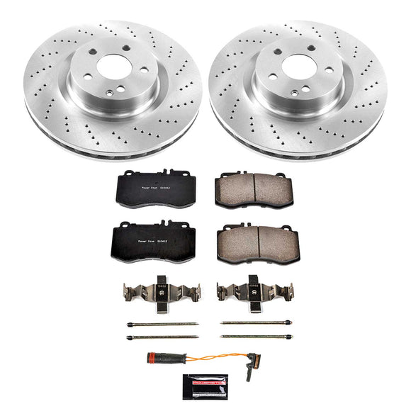 PowerStop OE Stock Replacement Low-Dust Ceramic Brake Pad and Rotor Kit