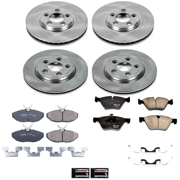 PowerStop OE Stock Replacement Low-Dust Ceramic Brake Pad and Rotor Kit