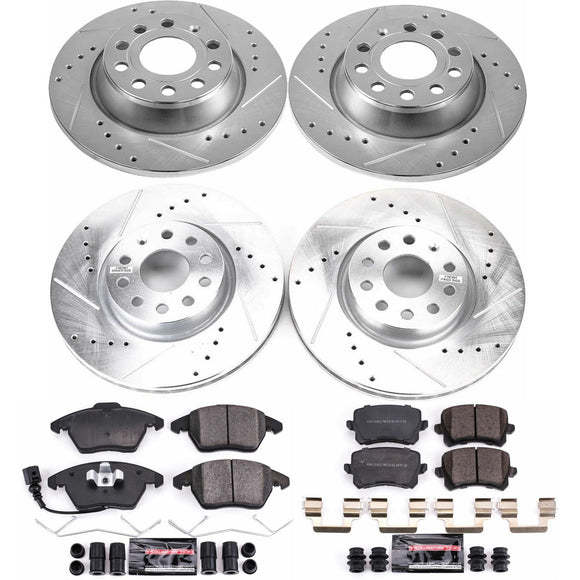 PowerStop Z23 Daily Driver Carbon-Fiber Ceramic Brake Pad and Drilled & Slotted