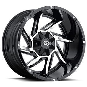 20x9 Vision 422 Prowler Gloss Black Machined Face 6x139.7 ET-12 CB106.2