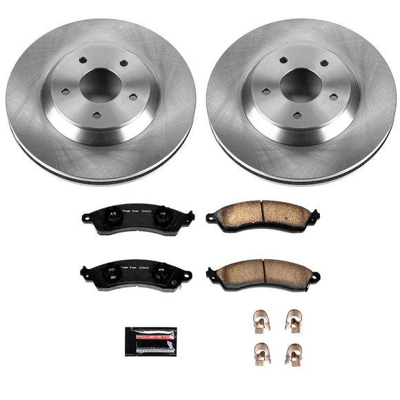PowerStop OE Stock Replacement Low-Dust Ceramic Brake Pad and Rotor Kit