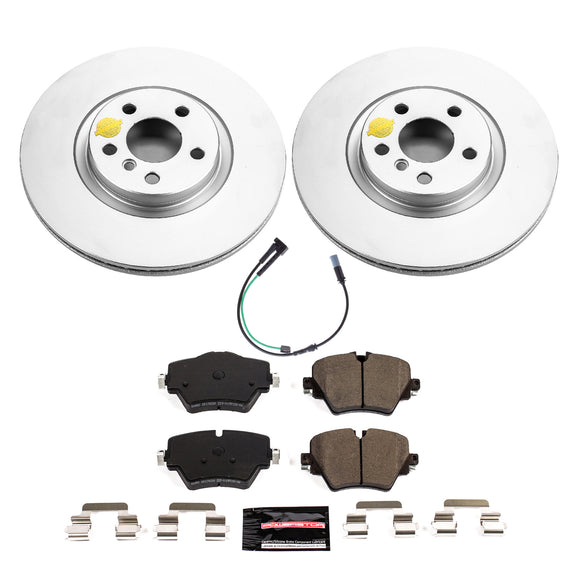 PowerStop Genuine Geomet Coated Rotor and Carbon-Fiber Ceramic Brake Pad Kit