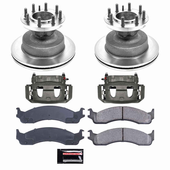 PowerStop OE Stock Replacement Low-Dust Ceramic Brake Pad, Rotor and Caliper Kit