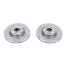 PowerStop Evolution Drilled Slotted Rotors Pair Front For Hyundai Genesis