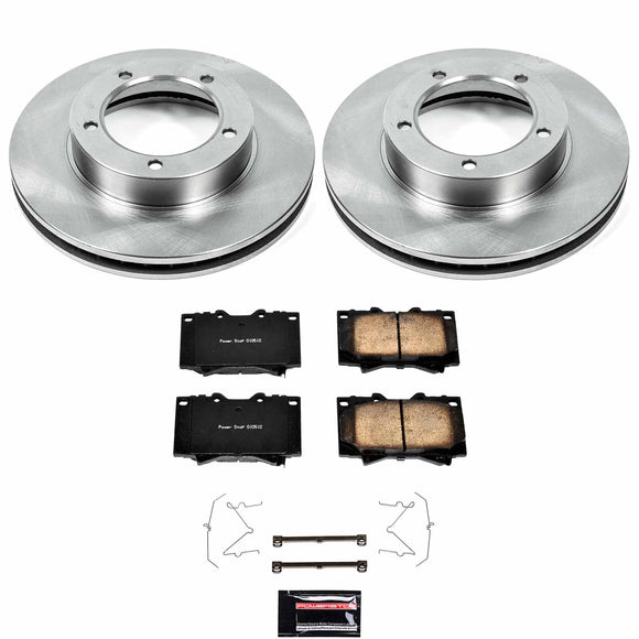 PowerStop OE Stock Replacement Low-Dust Ceramic Brake Pad and Rotor Kit
