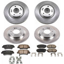 PowerStop OE Stock Replacement Low-Dust Ceramic Brake Pad and Rotor Kit
