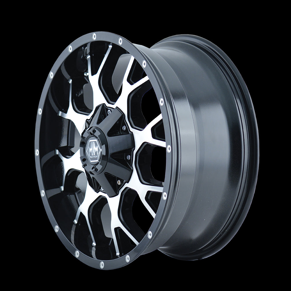 17x9 Mayhem Warrior Black-Machined Wheel/Rim 5x114.3 8015-7956B18