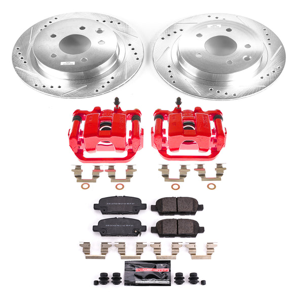 PowerStop Z23 Daily Driver Carbon-Fiber Ceramic Pads Drilled & Slotted Rotor & C