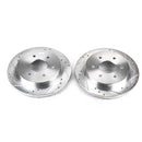 PowerStop Evolution Drilled Slotted Rotors Pair Rear For Nissan Pathfinder