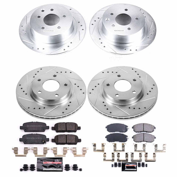 PowerStop Z23 Daily Driver Carbon-Fiber Ceramic Brake Pad and Drilled & Slotted