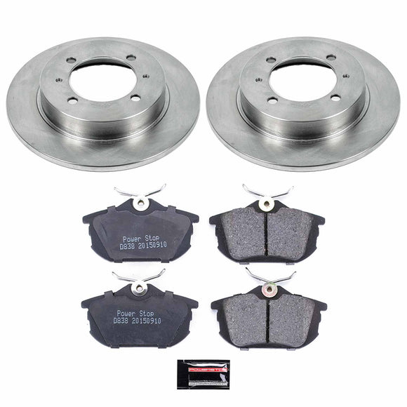 PowerStop OE Stock Replacement Low-Dust Ceramic Brake Pad and Rotor Kit