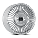 22x9.5 Dolce TRENTO Glossy Sliver Brush Face Wheel 6x135 ET35 CB106.2