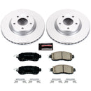 PowerStop Genuine Geomet Coated Rotor and Low-Dust Ceramic Brake Pad Kit