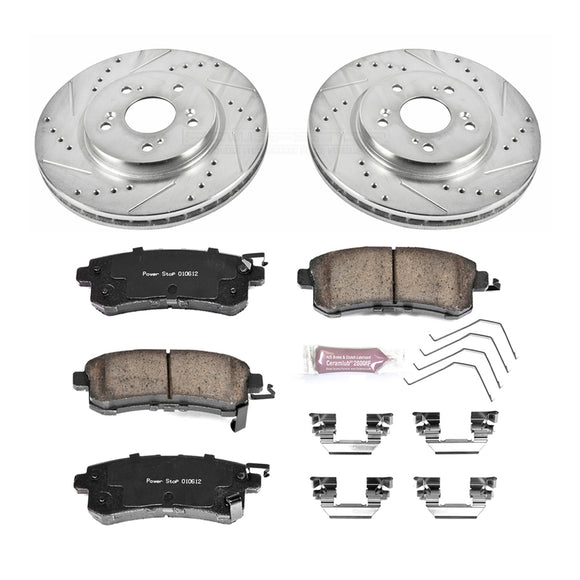 PowerStop Z23 Daily Driver Carbon-Fiber Ceramic Brake Pad and Drilled & Slotted