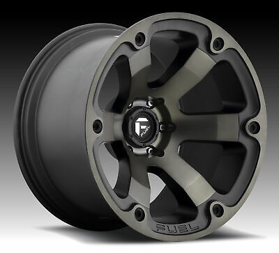 17x9 Fuel Off-Road D564 Beast Matte Black Double Dark Tint 5x127 ET1 Wheel