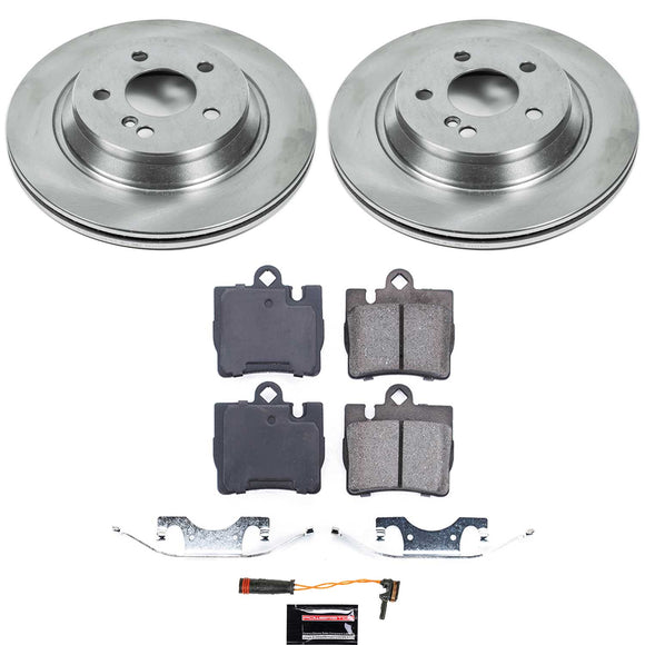 PowerStop OE Stock Replacement Low-Dust Ceramic Brake Pad and Rotor Kit