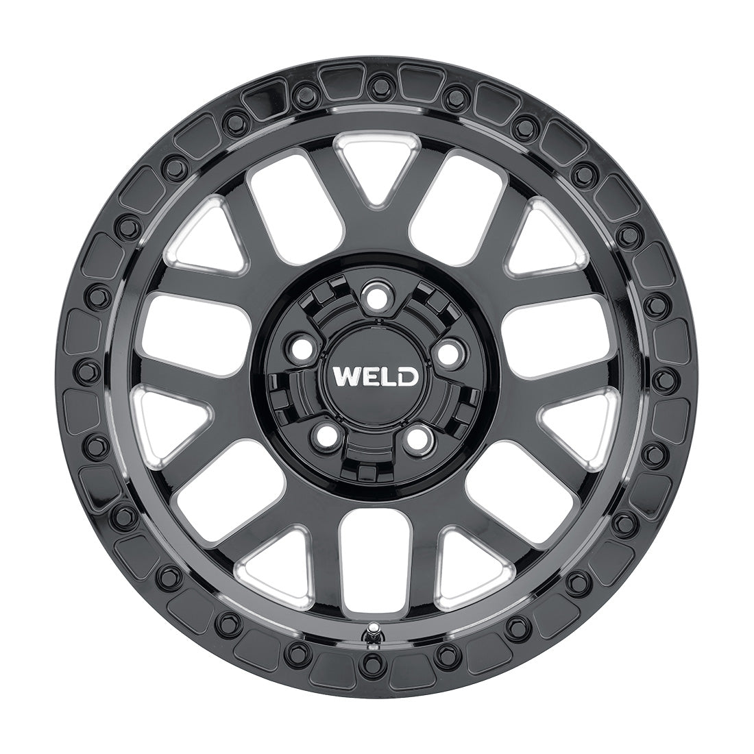 17x9 WELD Off-Road Cinch Beadlk Black 5x127 5x139.7 5x5 5x5.5 ET-12 Wheel - 0